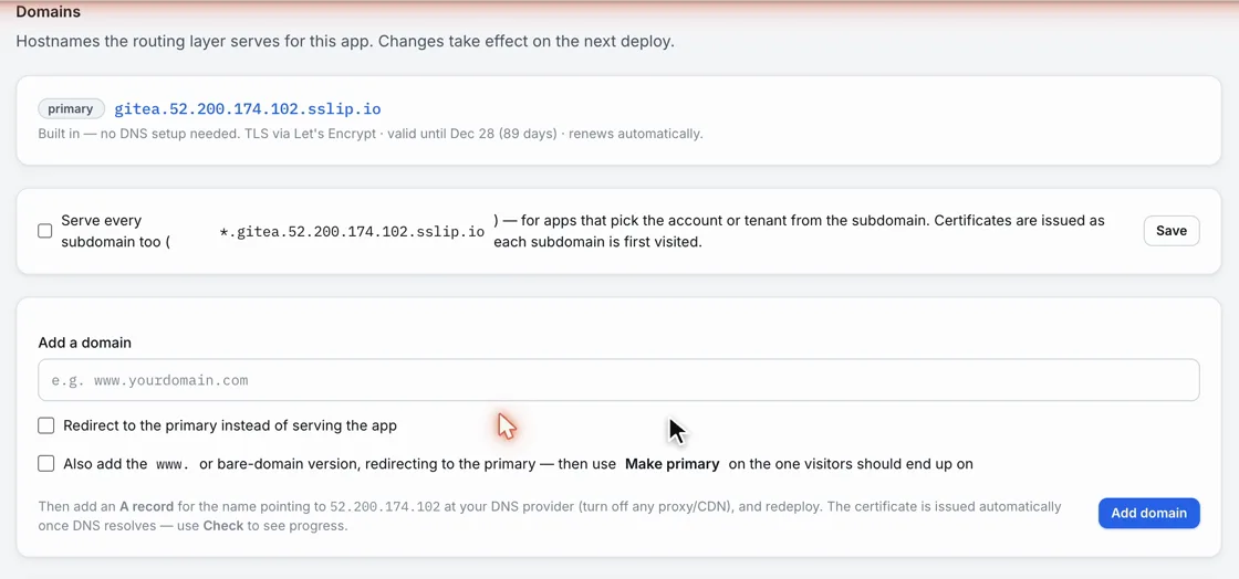HTTPS automatique